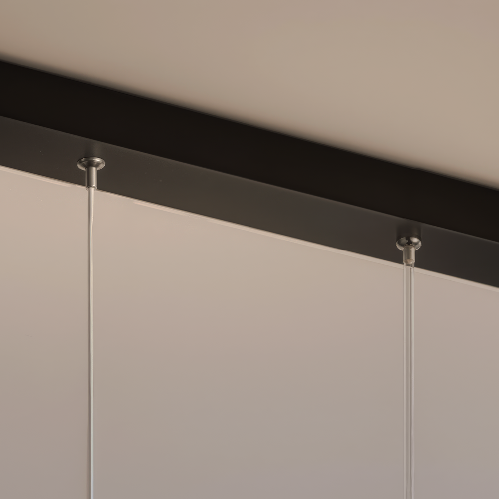 Lustra LED suspendata cu telecomanda ZIGZAG 27W, lumina Rece/Calda/Neutra, Dimabila, Negru, Inaltime Reglabila