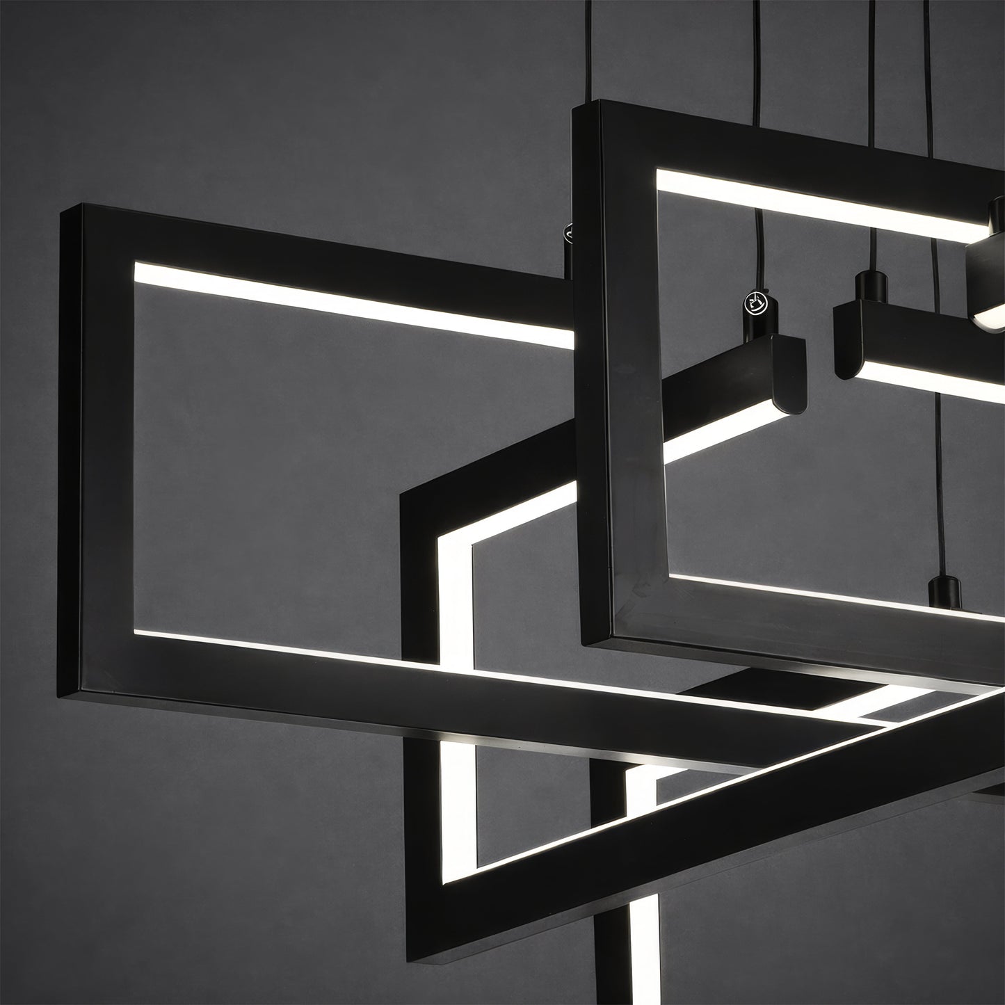 Lustra LED cu telecomanda ,Suspendata 96W, 4 Elemente, lumina Rece/Calda/Neutra, Dimabila, Inaltime Reglabila, Negru Lustre LED cu Telecomanda Default Title Alessandro Design