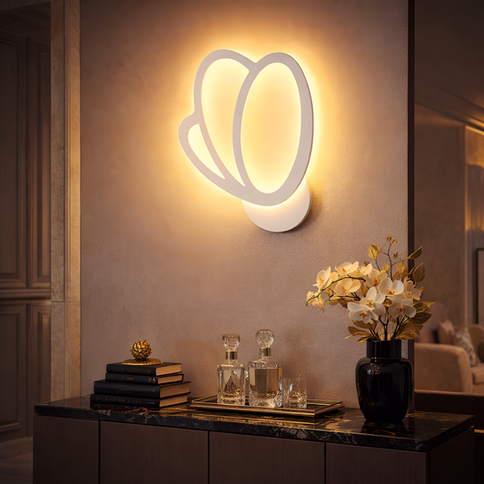 Aplica LED de Perete Tulip 15W, Lumina Rece/Calda/Neutra 3000K/4000K/6000K, Alb, Metal si Acril