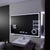 Oglinda LED Rectangulara 120x80cm Souverain MotionGlow Marcello Sistem Dezaburire Ceas & Termometru Lupa Cosmetica Dimabila