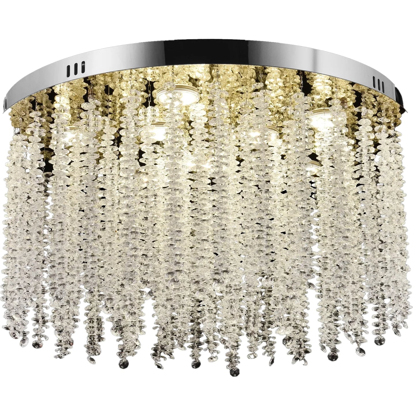 Candelabru LED Cristal LLC215/400WH Rotund, 22W, Lumina Rece/Calda/Neutra, Cristal, Auriu Candelabre Cristal Default Title Alessandro Design