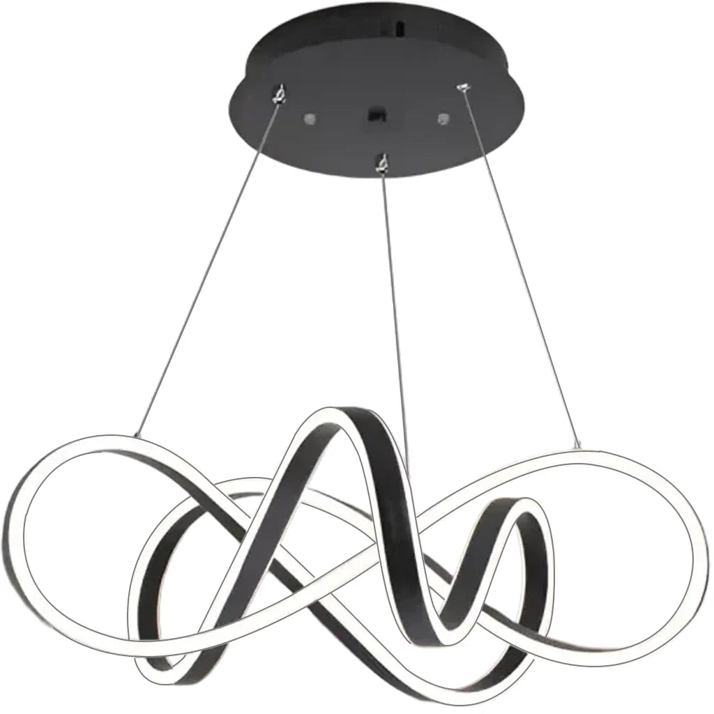 Lustra LED suspendata cu telecomanda INFINITY HALO 69W, lumina Rece/Calda/Neutra, Dimabila, Negru, Inaltime Reglabila Lustre Moderne Default Title Alessandro Design