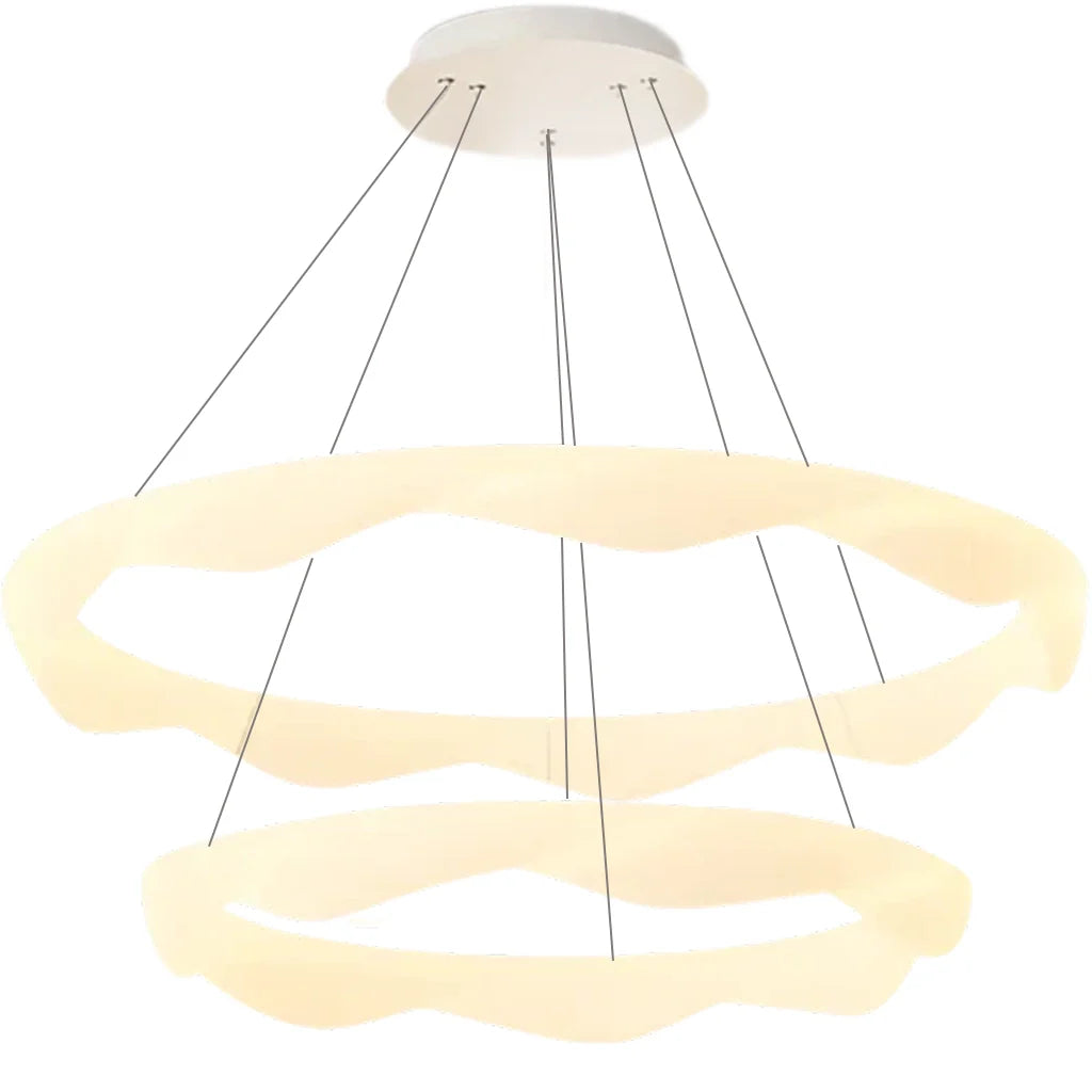 Lustra LED, suspendata cu Telecomanda, AMADEO, 89W, Lumina Rece/Calda/Neutra, Dimabila, Inaltime Reglabila, Alb Lustre LED cu Telecomanda Default Title Alessandro Design