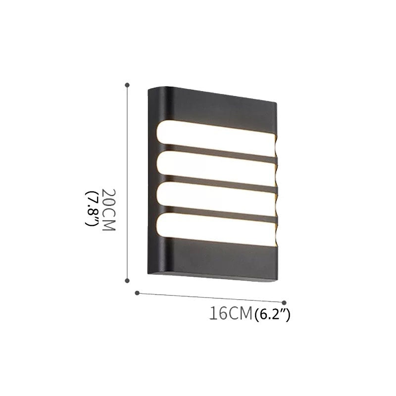 Aplica LED de Exterior, 20W, 6000K, Negru, Acril, IP.65 112/3