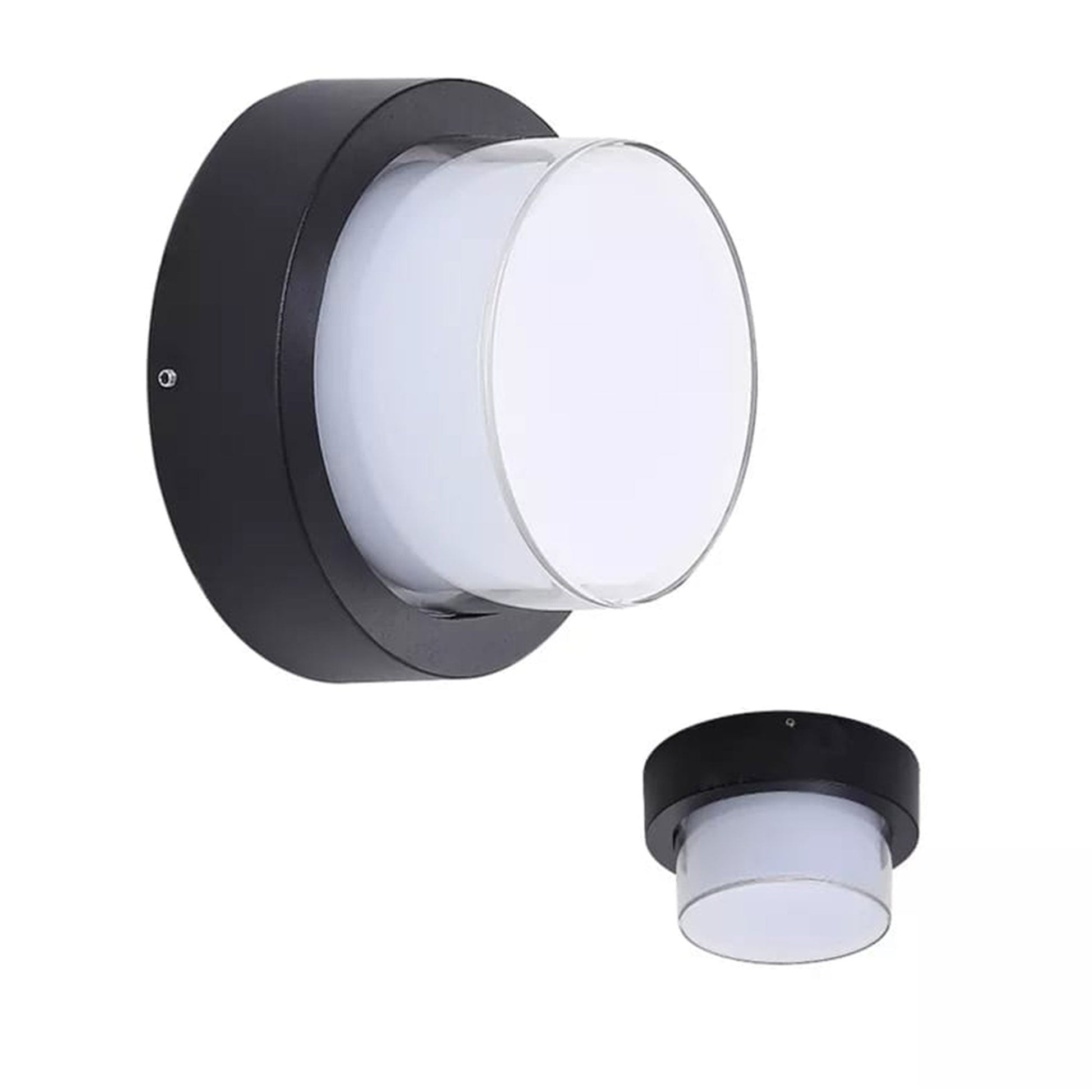 Aplica LED de Exterior, 12W, Metal, Negru - LEDS