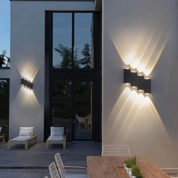 Aplica LED AX232, Exterior, 8 Surse, 8W, Negru, 3000K Aplice de Exterior Default Title Alessandro Design