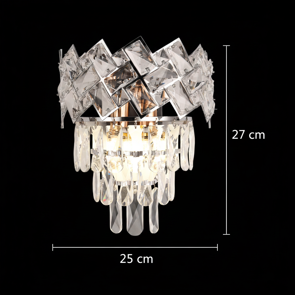 Aplica Cristal WINDSOR, 2x E14, Crom Lucios