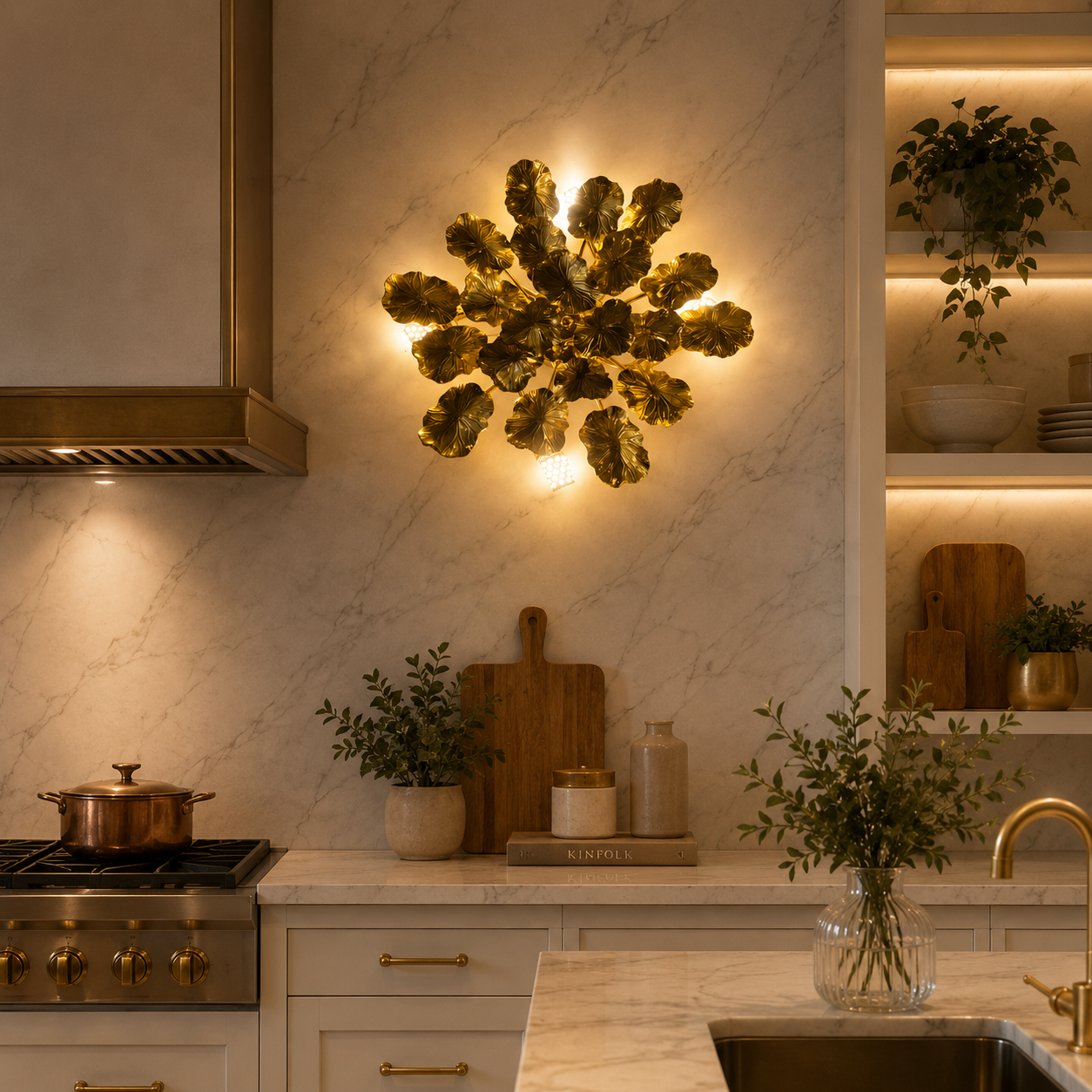 Aplica Decorativa Margherita 40cm 3XG9 Auriu