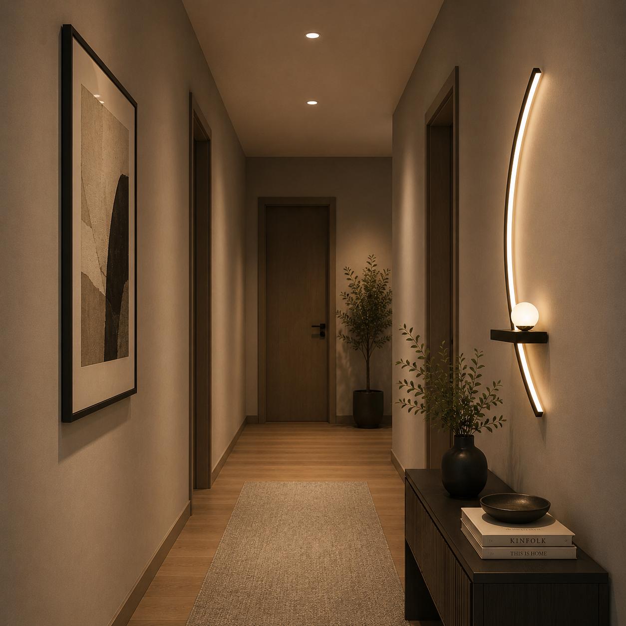 Aplica LED Decorativa GDANSK, 20W, 57x20cm, Lumina Calda / Neutra/ Rece, Negru, Metal si Acril