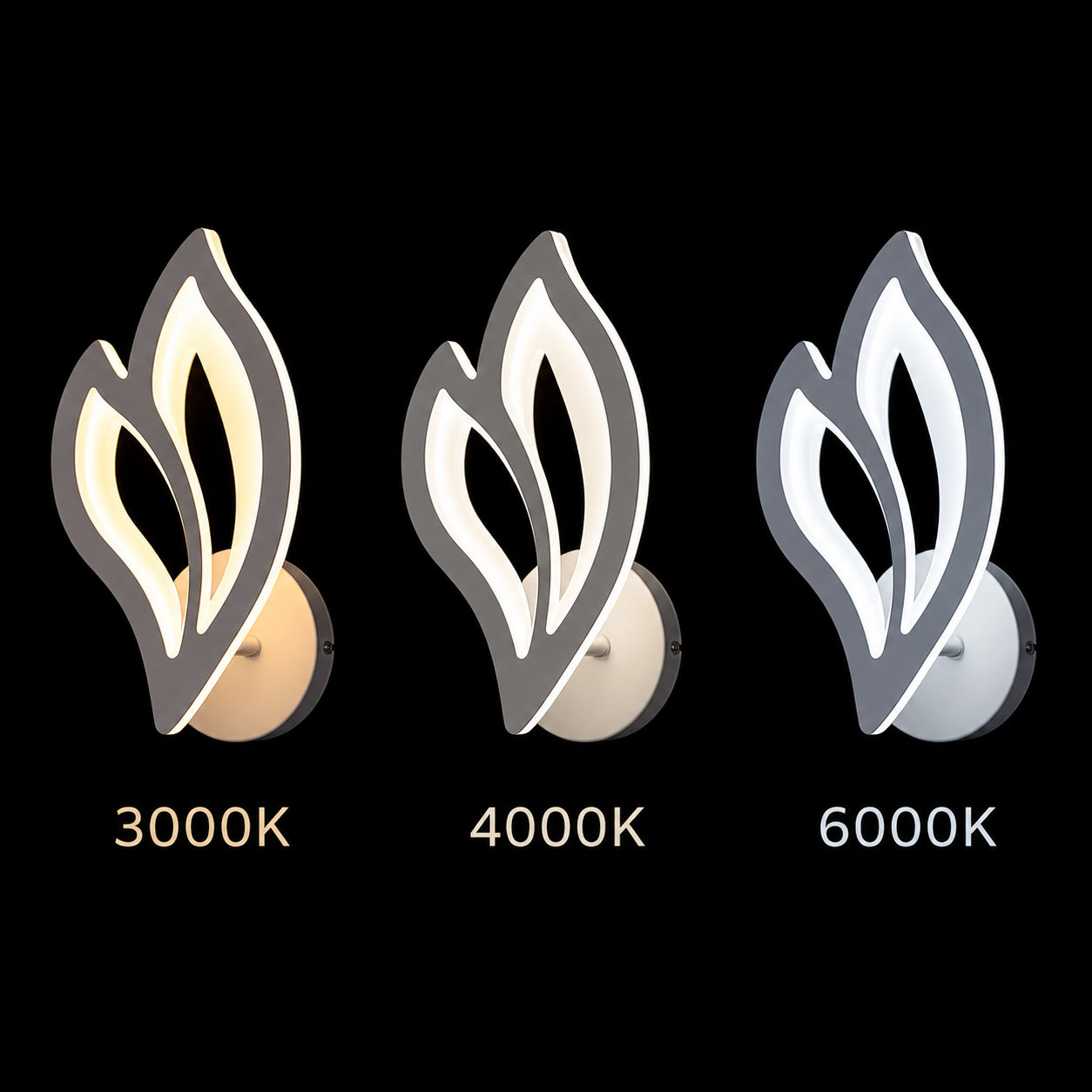 Aplica LED LILY 14W Petala Lumina Rece/Calda/Neutra Acril si Metal Alb