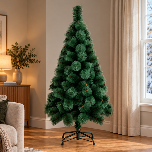Brad Artificial MANIITSOQ, 150 cm, 130 vârfuri, Suport Metalic, Verde