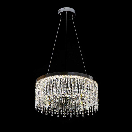 Candelabru LED cu Telecomanda, 76W, ROYALE Nobile, Diametru 40 cm, Inaltime 120 cm, Lumina Rece/Neutra/Calda, Dimabila, Argintiu, Cristal, Otel Lustre LED cu Telecomanda Default Title Alessandro Design