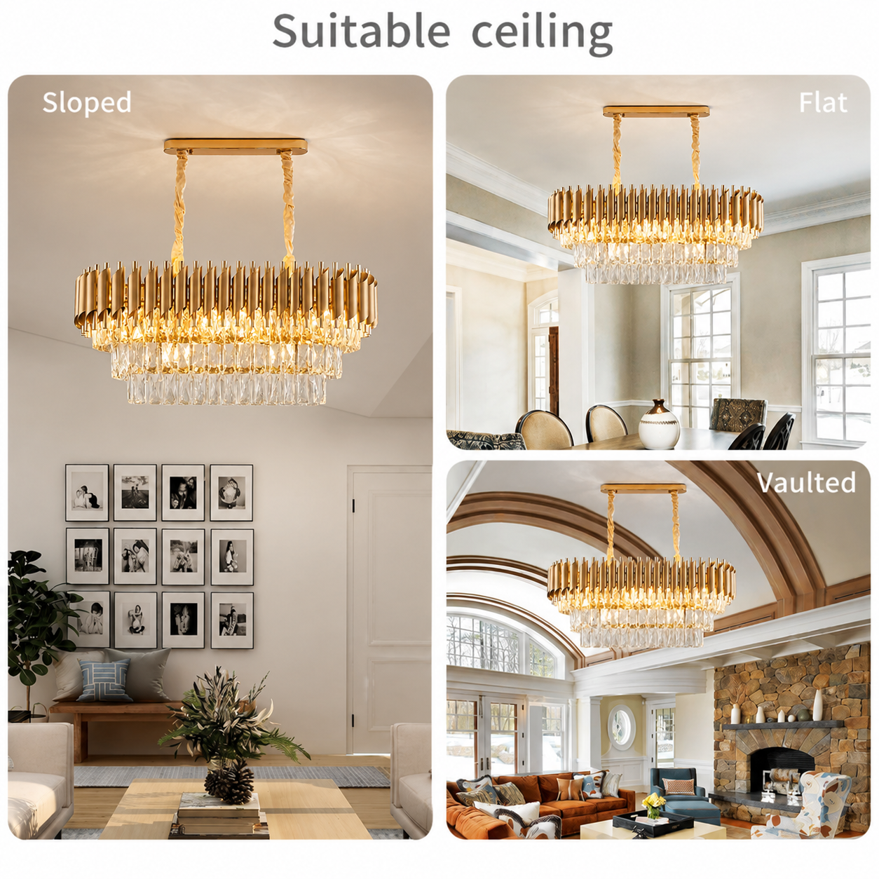 Candelabru Cristal VERSAILLES Regalis 10xE14, Lungime 78 cm, Auriu, Inaltime Reglabila