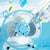 Mini Ventilator cu Cablu USB, Metal, Albastru