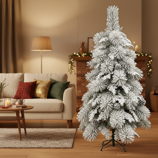 Decorațiune Brad Artificial UPERNAVIK, 180 cm, 550 vârfuri, Suport Metalic, Verde