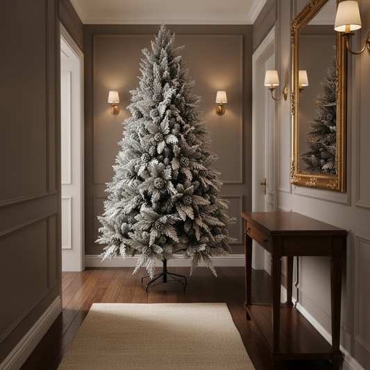 Decorațiune Brad Artificial GLEIS, 300 cm, 3000 vârfuri, Suport Metalic, Verde