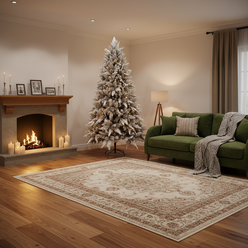 Decorațiune Brad Artificial GLEIS, 300 cm, 3000 vârfuri, Suport Metalic, Plastic, Verde