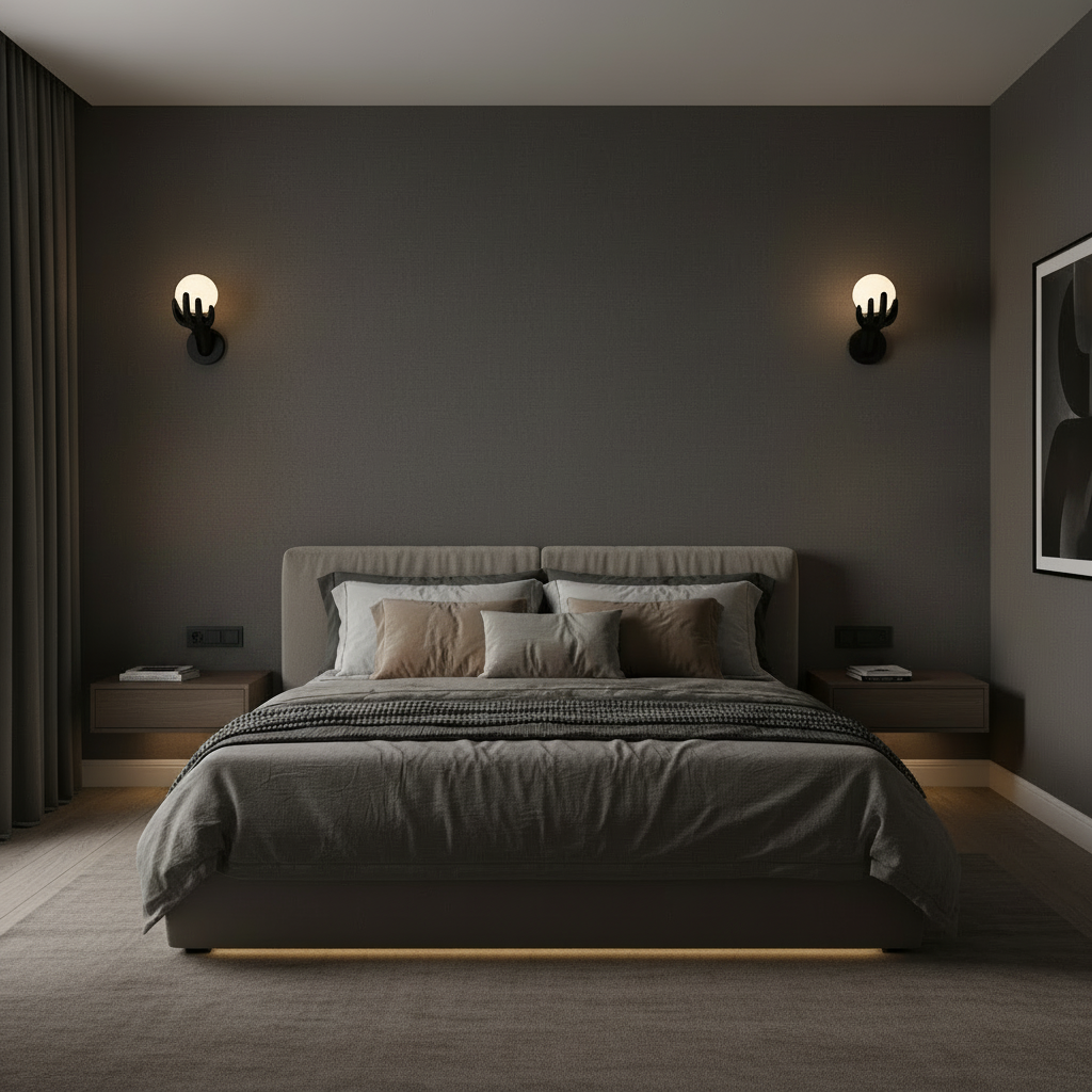 Aplica LED Decorativa MANO, 15x30cm, 1xG9, Sticla si Resina, Negru