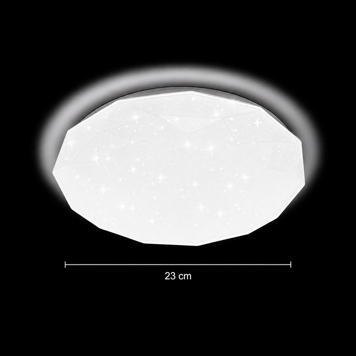 Plafonieră LED Hexagon 23 cm, 22W, 3000K / 4000K / 6000K, Alb, Metal si Acril Plafoniere LED Default Title Alessandro Design
