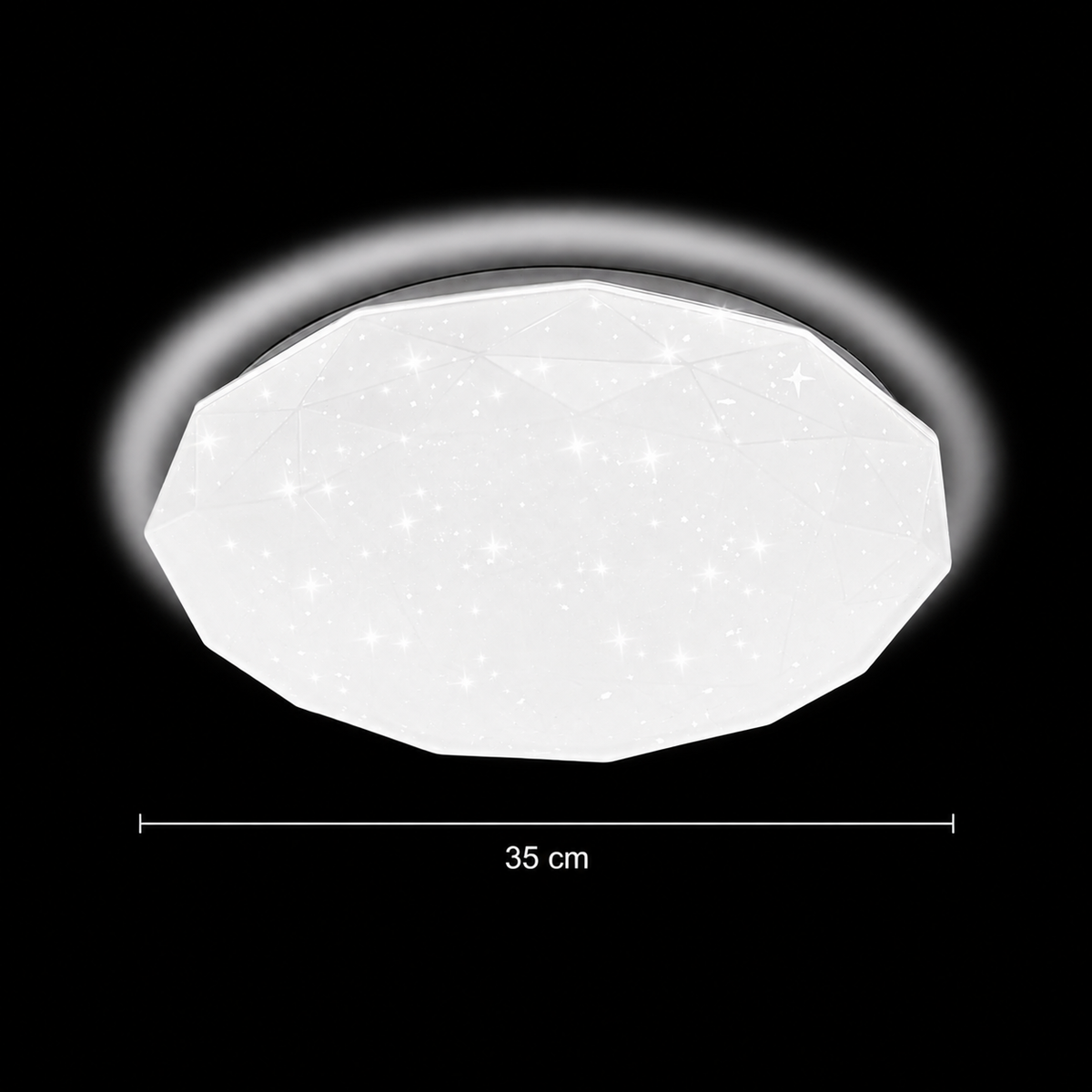 Plafonieră LED Hexagon 35 cm, 32W, 3000K / 4000K / 6000K, Alb, Metal si Acril Plafoniere LED Default Title Alessandro Design