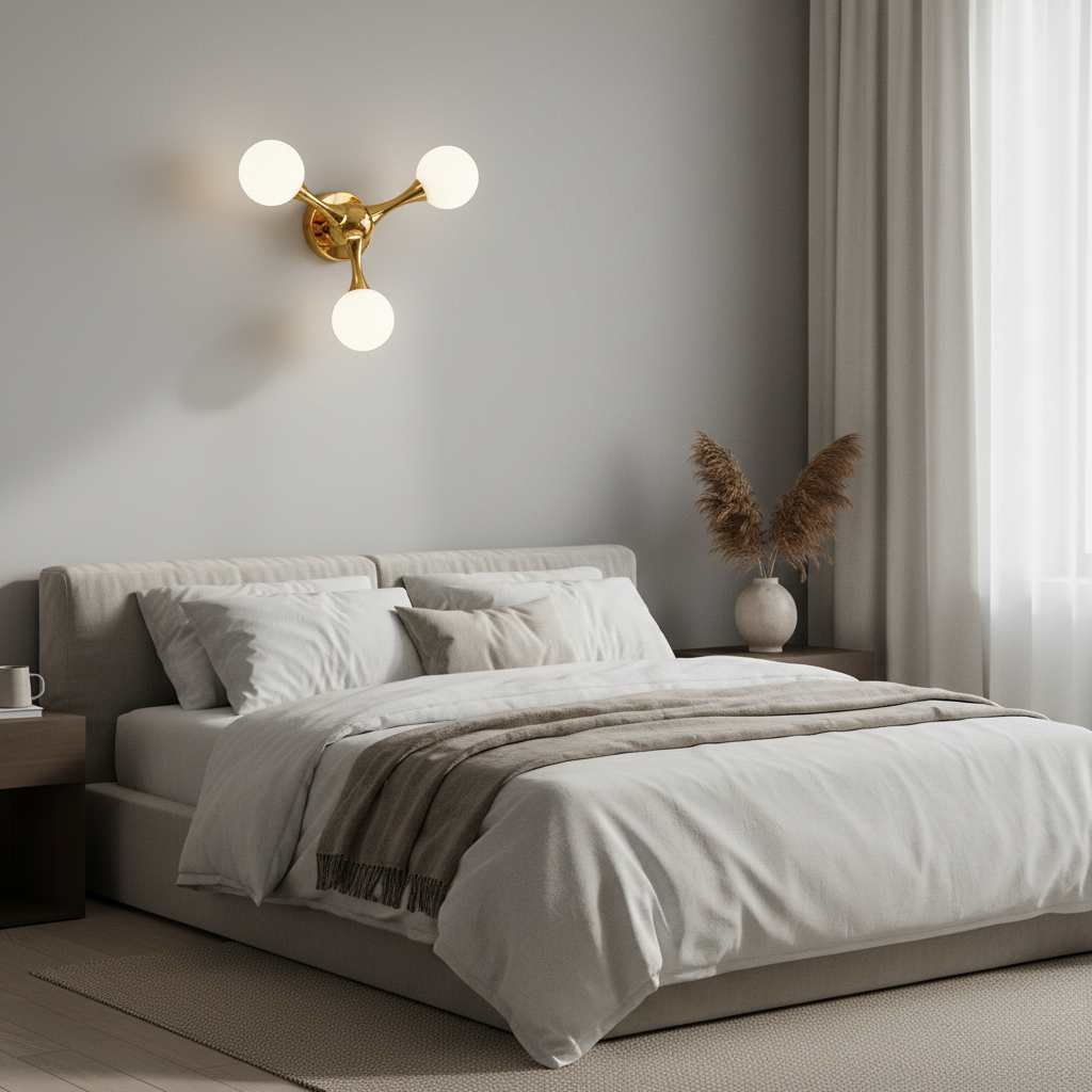 Aplica Decorativa ELEKTRA, 40x28cm, 3xG9, Metal si Sticla, Auriu