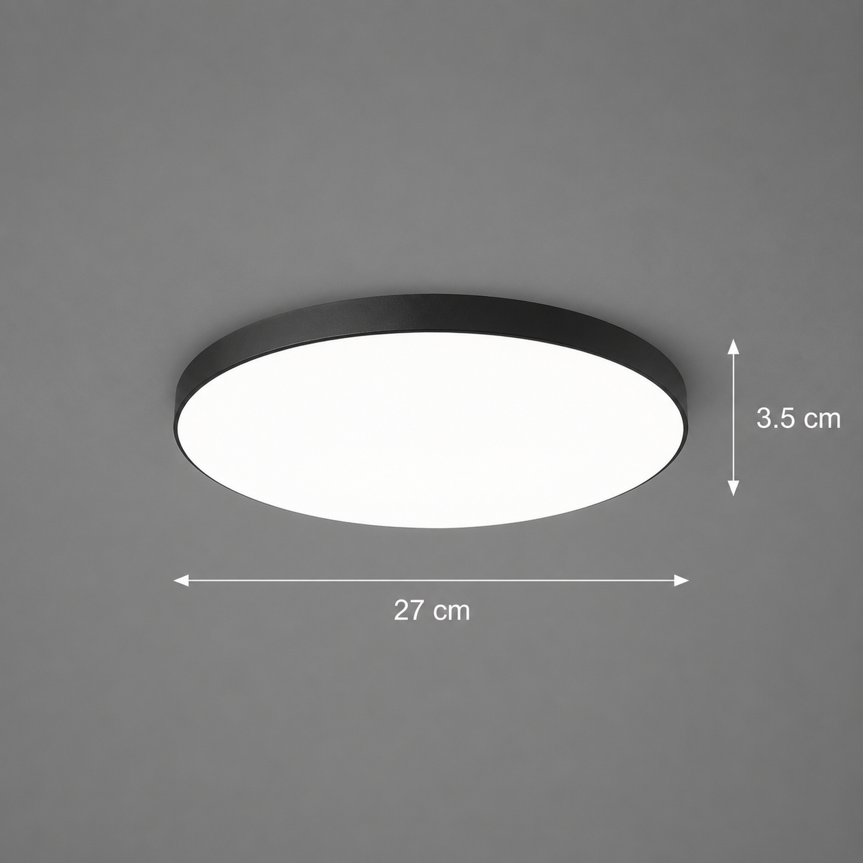 Plafoniera LED SOLIS 27cm 20W Lumina Rece, Negru