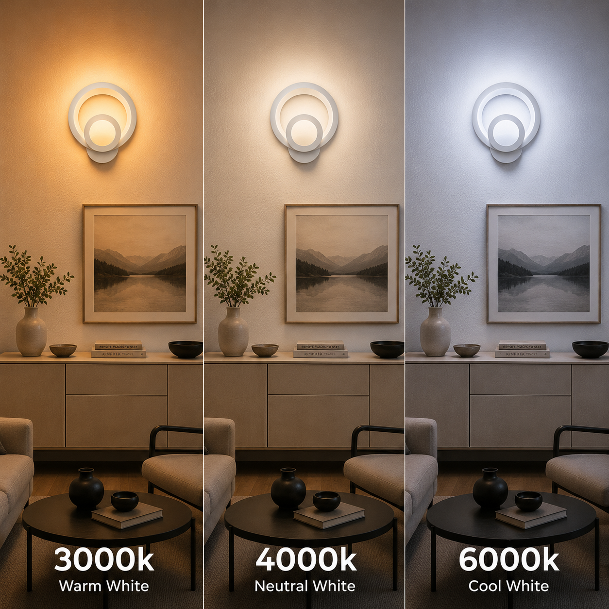 Aplica LED Urbanist 19W Rotunda Lumina Rece/Calda/Neutra Acril si Metal Alb