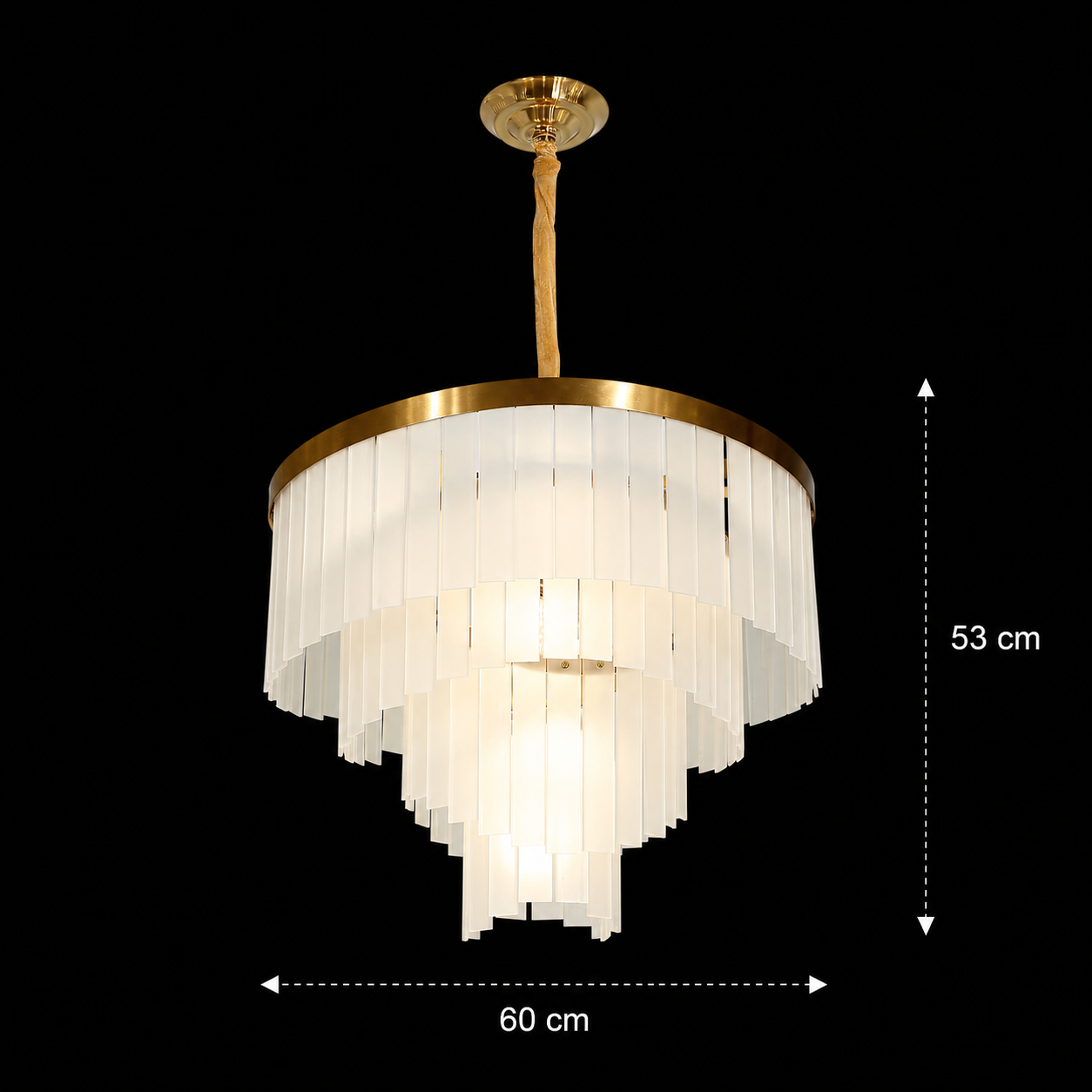 Candelabru Cristal MUNTEAN Magno, 10xE14, D60 cm, Metal si Cristal, Auriu