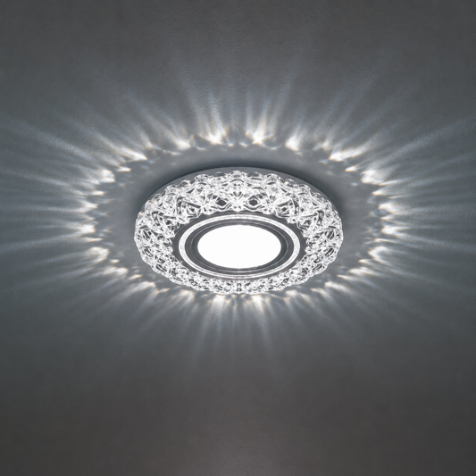Spot LED ORBITA, 5W, Rotund, Lumina Rece + RGB, Alb, Rasina si Sticla Spot LED Default Title Alessandro Design