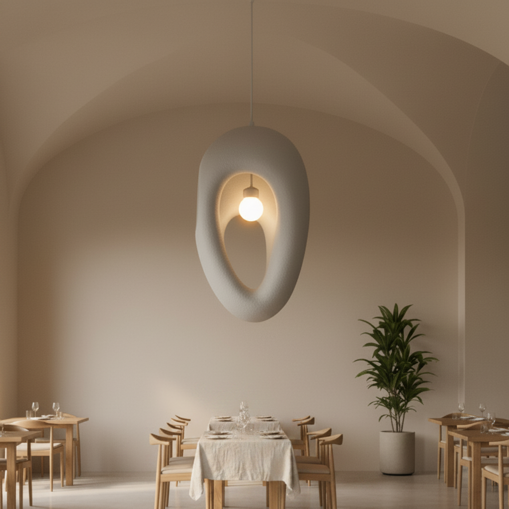 Lustra Moderna EON Eleganza, 49 cm, Suspendata, 1 X E27, Gri, Metal si Spuma, Inaltime Reglabila