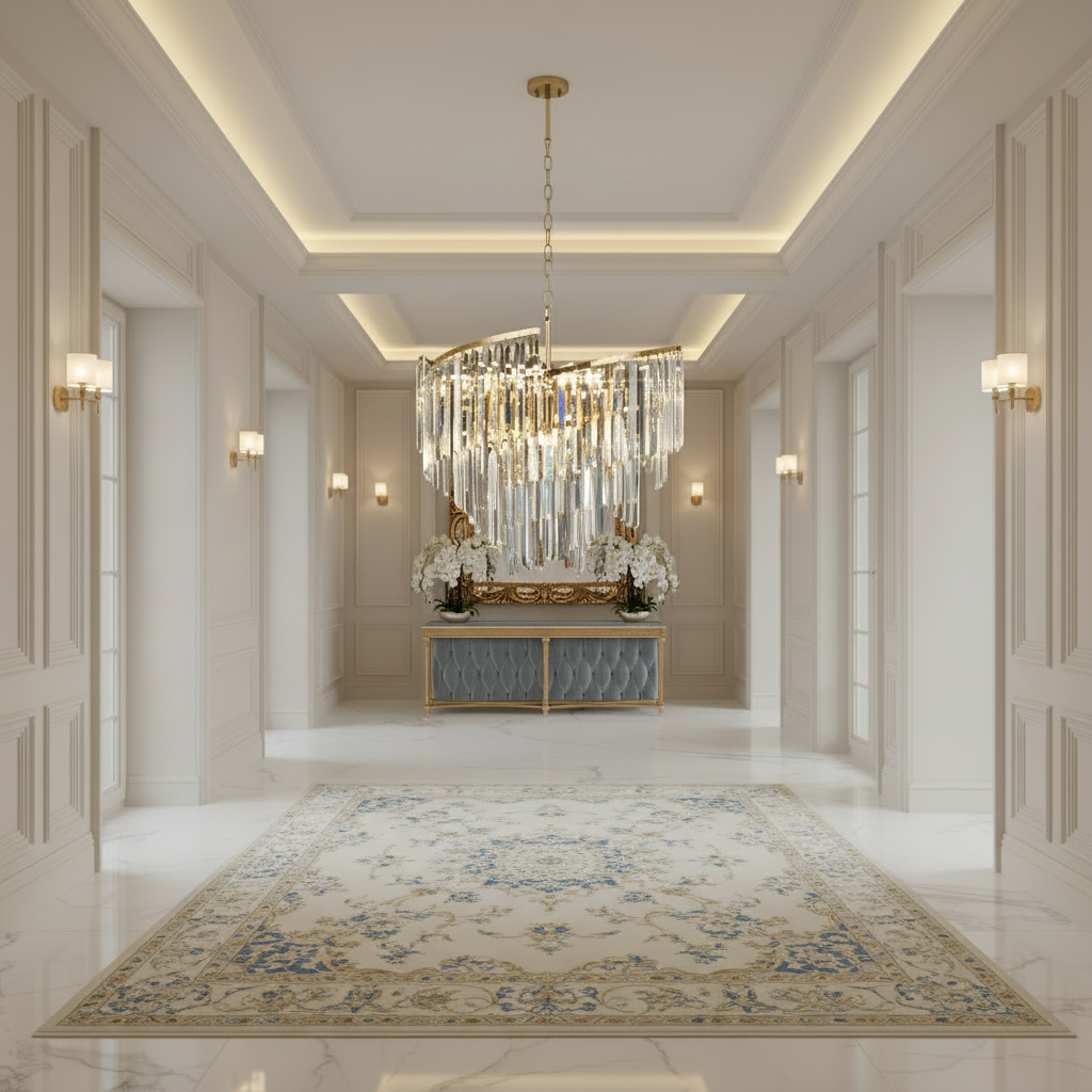 Candelabru Cristal TWEEZE Magno, Φ60cm, 12xE14, Auriu, Metal si Cristal