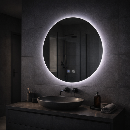 Oglinda LED Rotunda, 70cm, Isolda, Touch, Sistem Dezaburire Oglinzi Korman E Default Title Alessandro Design