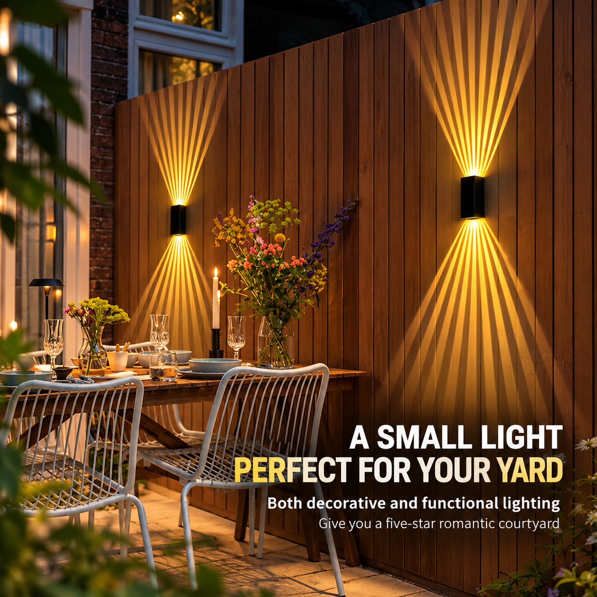 Aplica LED ZARAFSHON Exterior, 8W, Lumina Calda, IP65, Aluminiu, Negru