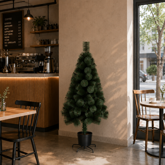 Decorațiune Brad Artificial MANIITSOQ, 180 cm, 220 vârfuri, Suport Metalic, Verde