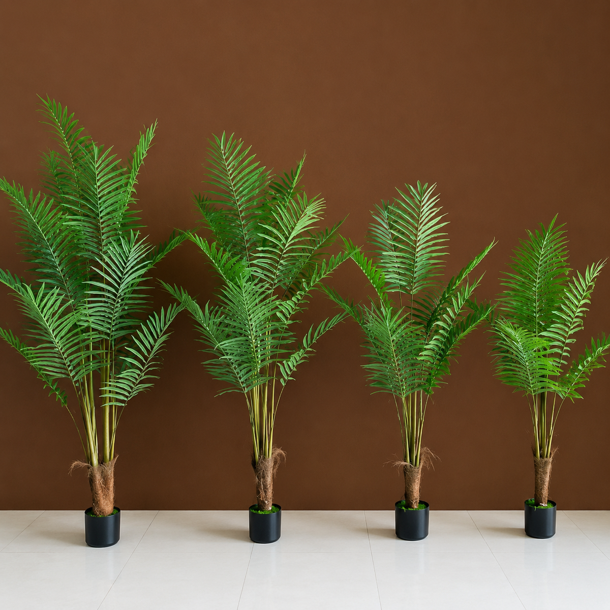 Planta Artificială Copac Tip Palmier Kentia, Cu Frunze Elegante, 230 cm, 18 frunze, Verde, cu Ghiveci
