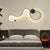 Aplica LED Delilah 38W Decorativa Lumina Rece/Calda/Neutra Metal si SIlicon Negru