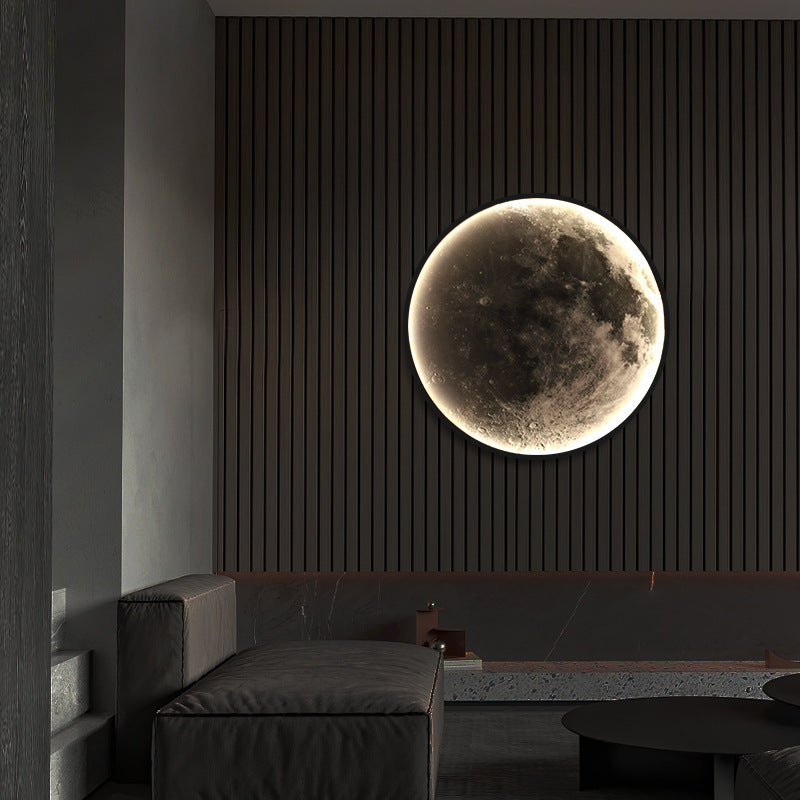 Aplica LED Decorativa cu Telecomanda, Luna 34W Diametru 50CM Lumina Calda Neutra Rece 3000/4000/6000K