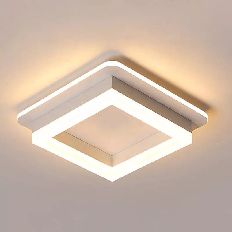 Lustra LED MODERNA 26W, Dimensiune 19.5x19.5, Patrata, lumina Rece/Calda/Neutra, Alb