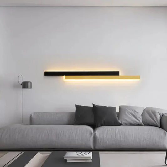 Lustra LED LINIUS 29W, 2 Elemente, Liniara, Alb Negru