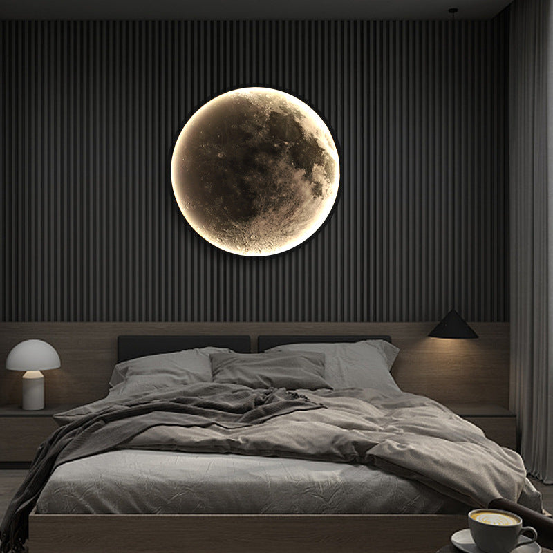 Aplica LED Decorativa cu Telecomanda, Luna 34W Diametru 50CM Lumina Calda Neutra Rece 3000/4000/6000K