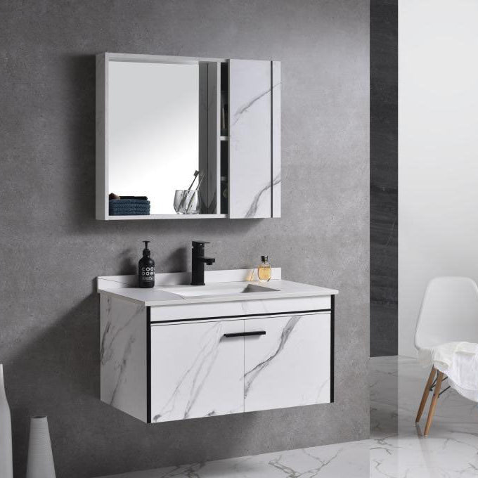 Set Mobilier pentru Baie CORFU, 80x48cm, 2 Piese, Negru si Alb Mobilier Baie Default Title Alessandro Design
