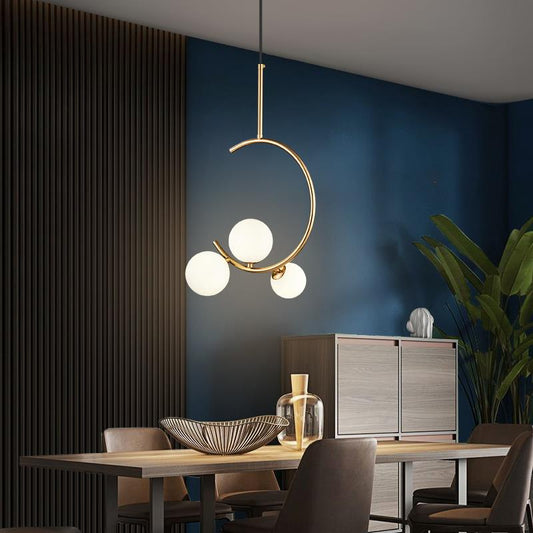 Lustra LOFT Atrium, 3x G9, Alb Auriu, Metal, Inaltime Reglabila Lustre Moderne Default Title Alessandro Design