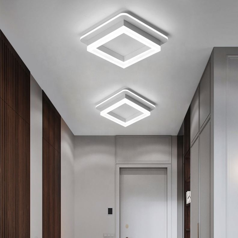 Lustra LED MODERNA 26W, Dimensiune 19.5x19.5, Patrata, lumina Rece/Calda/Neutra, Alb