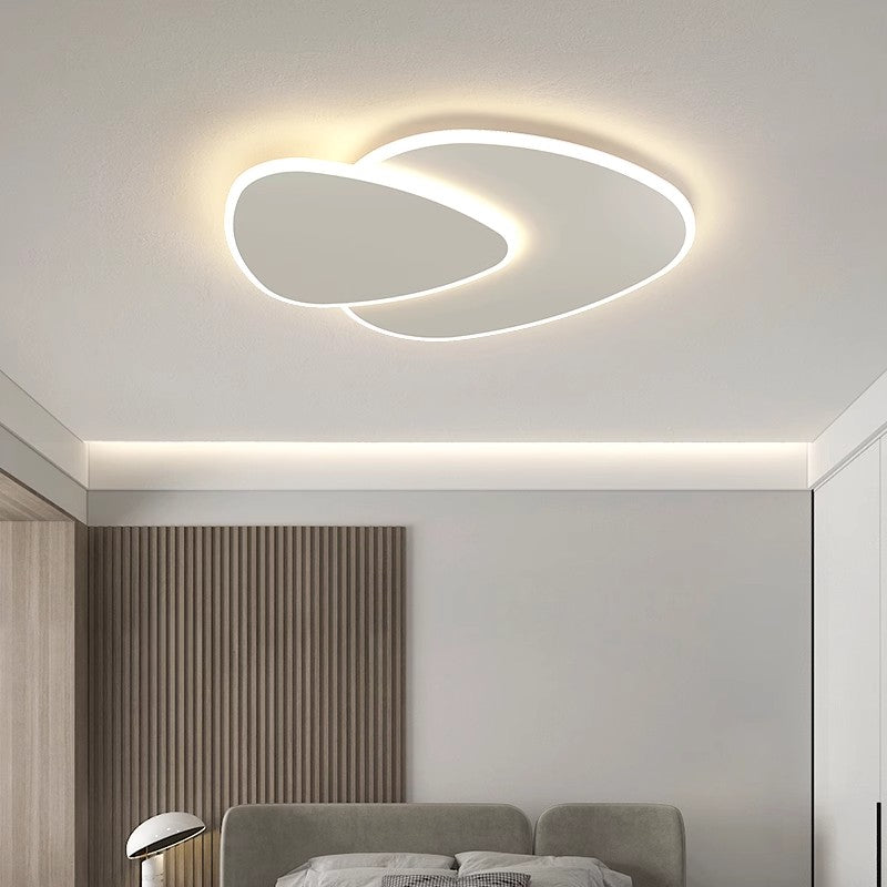 Lustra LED cu telecomanda FUTURA LUMINA 66W, Ovala, lumina Rece/Calda/Neutra, Dimabila, Alb