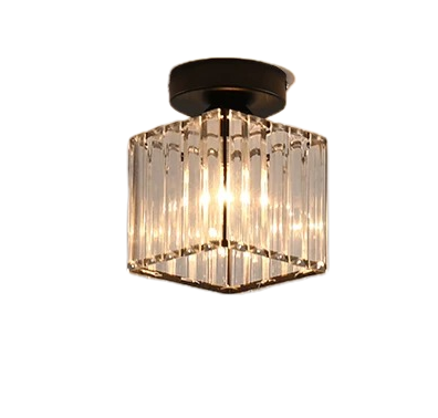 Lustra Georgiana LC111BK, 1xE27, Diametru 12 cm, Inaltime 17 cm, IP20, Negru, Cristal, Fier, Becuri Neincluse Lustre Clasice Default Title Alessandro Design