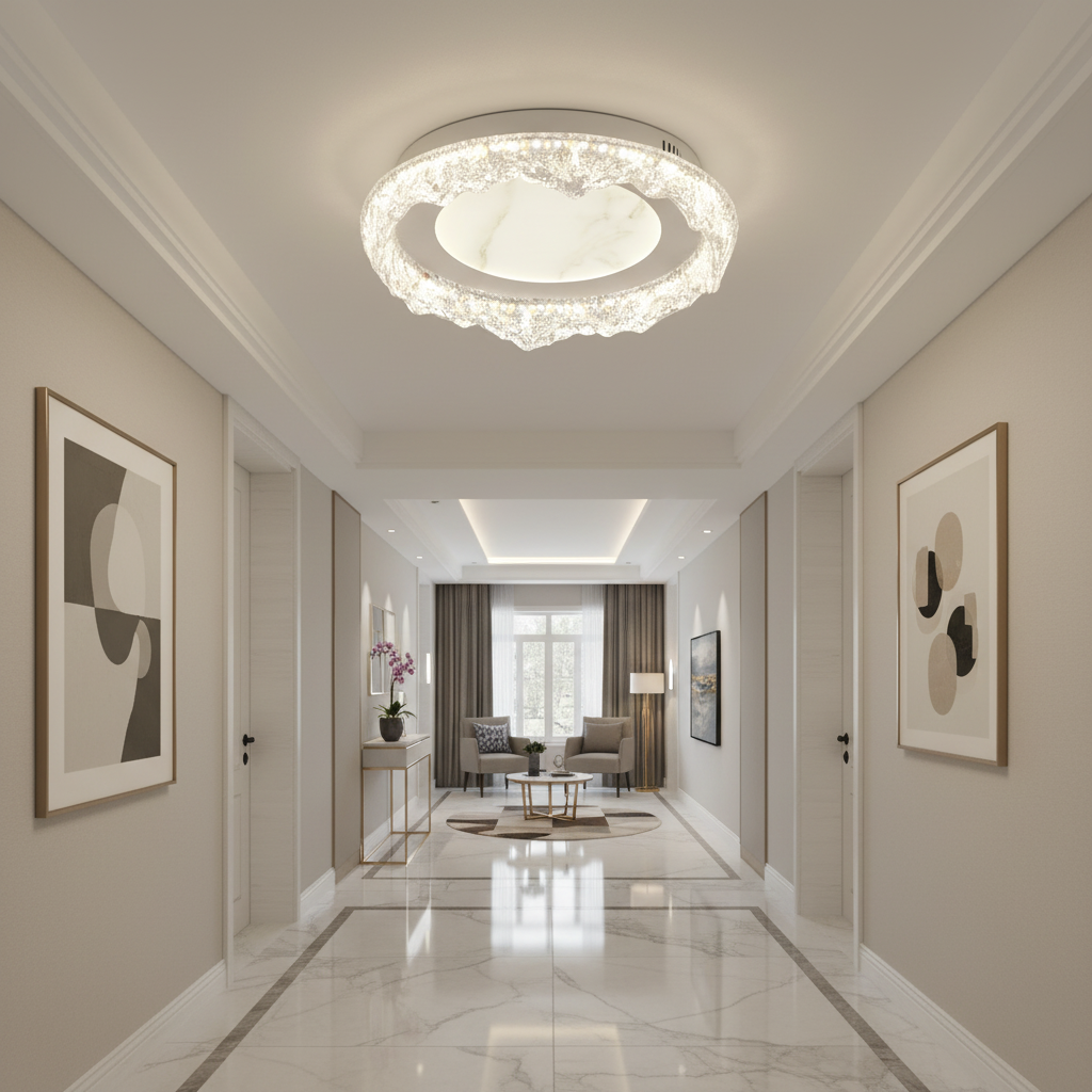 Lustra LED DAIRA Petito, 50W, Diametru 29cm, Lumina Calda/Neutra/Rece, Alb