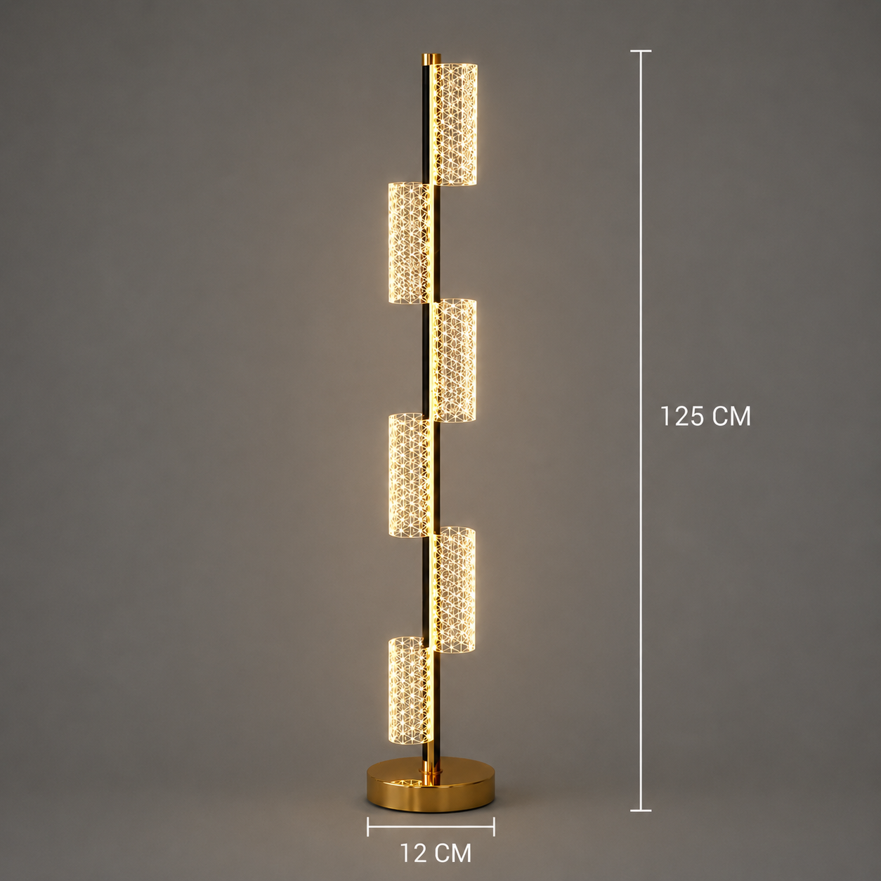 Lampadar LED 40W Modern Austin 125Cm 3000/4000/6000K Auriu