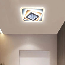 Lustra LED NEXA Patrat 3D, 36W, Alb, Lumina Rece/Calda/Neutra