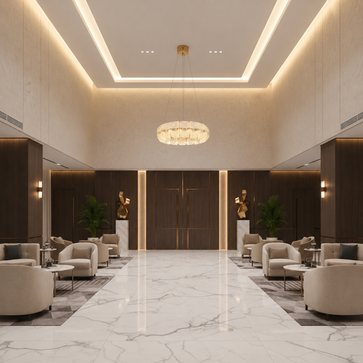 Lustra Cristal MAYON Magno, 60x60cm, 3000K/4000K/6000K, 160W, Metal si Acrilic, Auriu