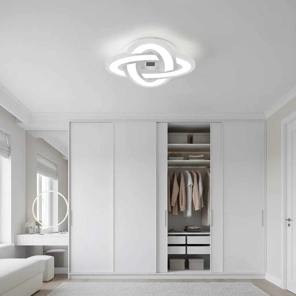 Lustra LED CRINELLA 45W, Diametru 23cm, lumina Rece/Calda/Neutra, Alb Lustra LED Default Title Alessandro Design